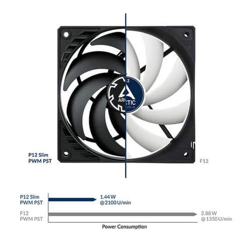 Arctic P12 Slim PWM PST Cabinet Fan (Single Pack)